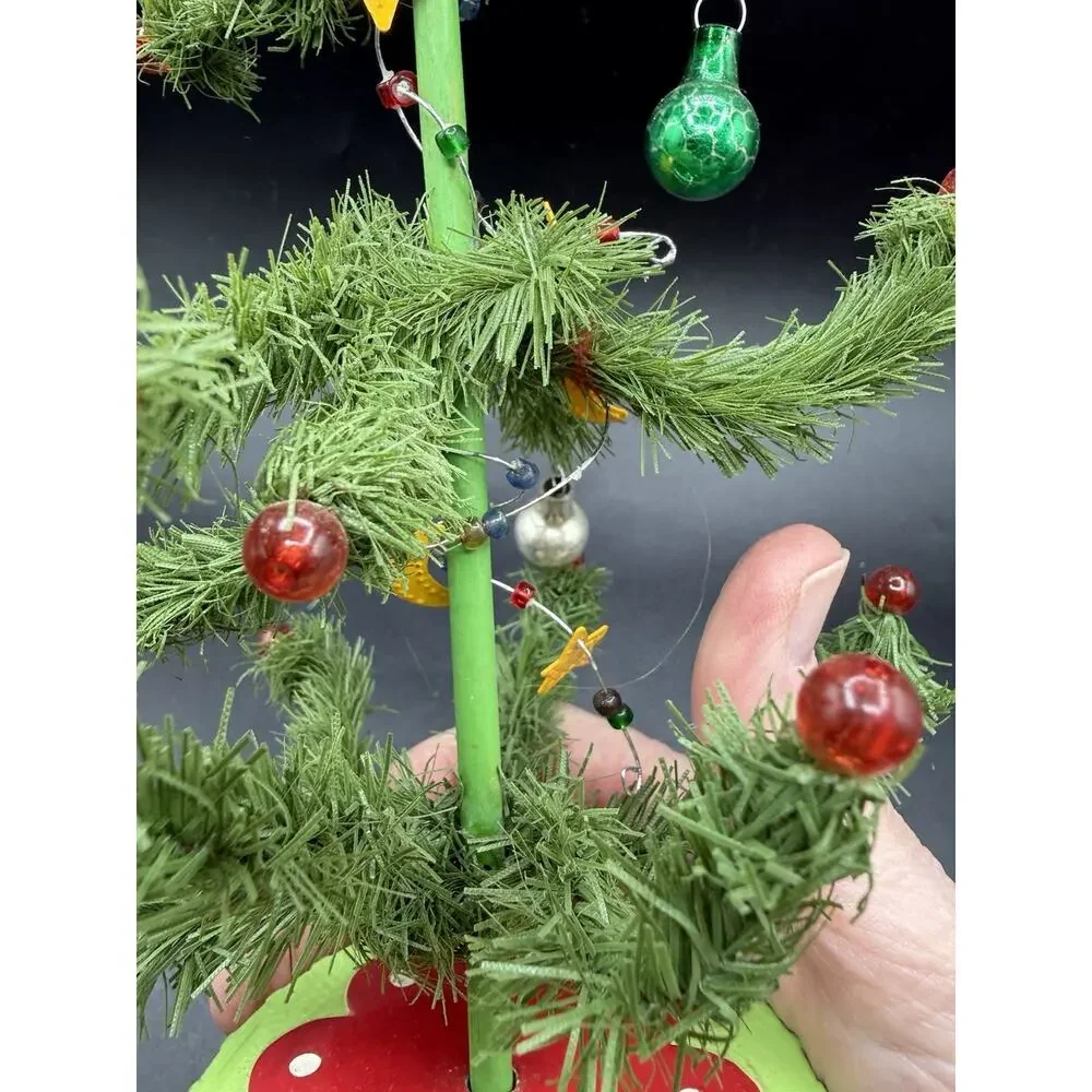 Dept 56 Krinkles Goose Feather Style Mini Ornament Display Tree Cute! 13” Tall